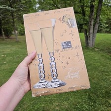 Y2K 2000 Millenium Cristal D'Arques Champagne Flauti Francia Piombo Cristallo Vintage