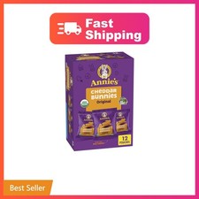Annie's Organic Cheddar Bunnies Baked Snack Crackers, 12 oz., 12 Pouches Cr...