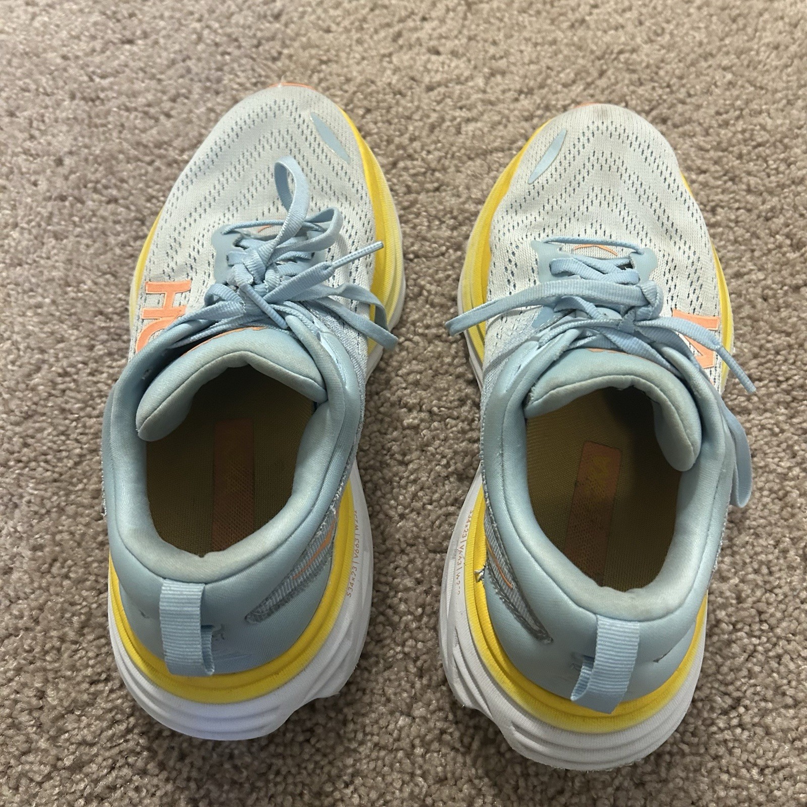 Hoka Bondi 8 Wide Women's Size 9 Summer Song/Country Air Light Blue Shoes thumbnail 4