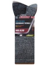 Genuine Dickies Midweight Wool Thermal Crew, 3 Pack, Shoe Size 6-12