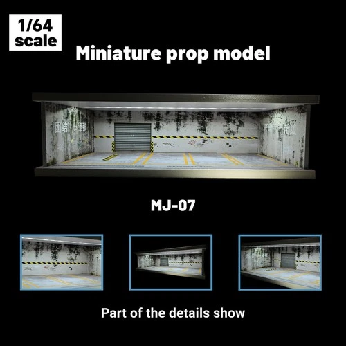 1/43 Diorama Auto Garage Modell Beleuchtung Stadt Parkplatz Szene Display Modell - Bild 40 von 42