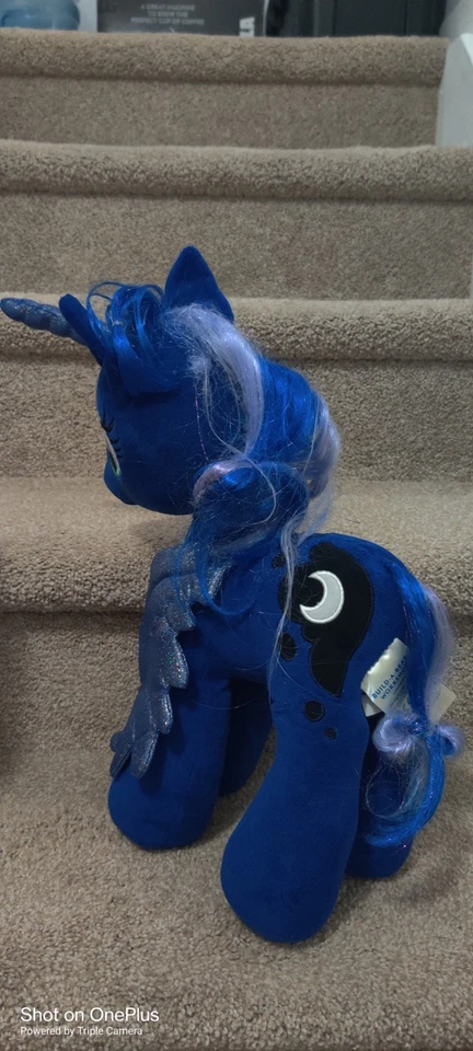 Build A Bear My Little Pony Plush Princess Luna Blue Unicorn Pegasus 18" BAB  - Image 2 of 4