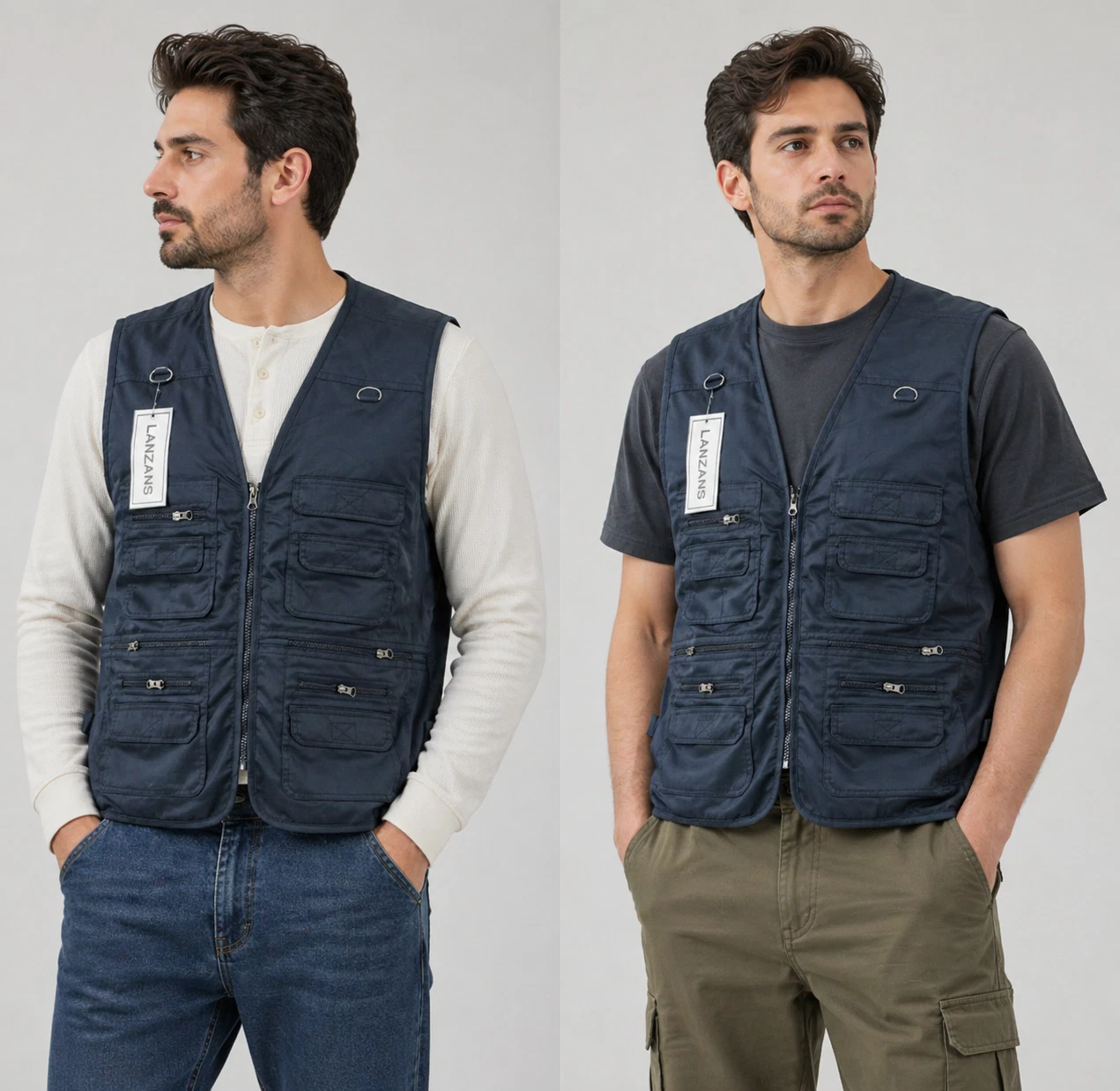 Men's Waistcoat Vest Utility Multi Pocket Workwear Body Warmer Gillet Fisherman
Opens in a new windo