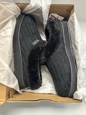 BOBS By Skechers Womens Black Slippers Keepsakes Delight Fall Slip-On Size 8