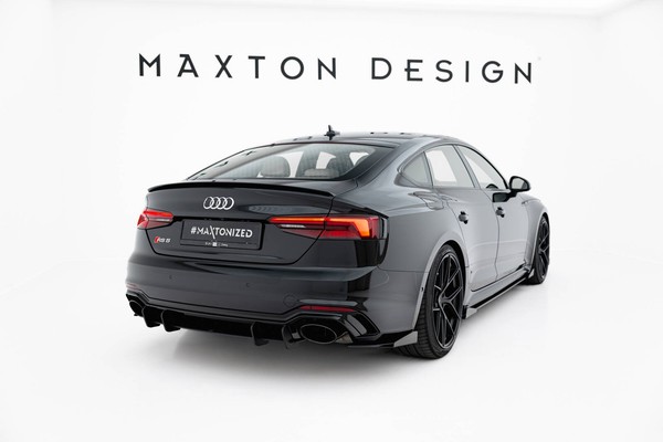 Diffusor Flaps Passend FüR Audi RS5 Coupe / Sportback F5 Schwarz Hochglanz-image