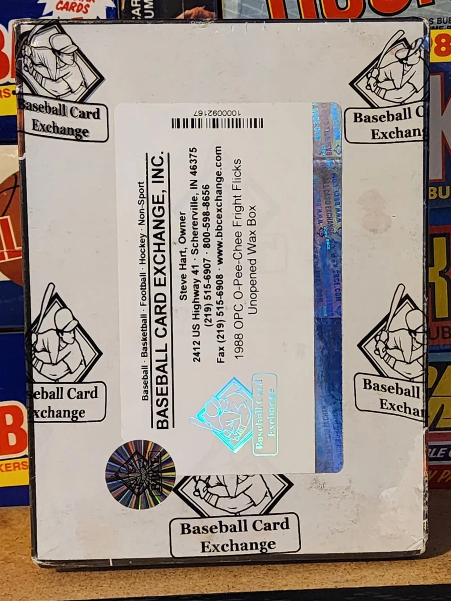 1988 OPC O-Pee-Chee Fright Flicks Cards Sealed Wax Box 48 Packs Freddy BBCE