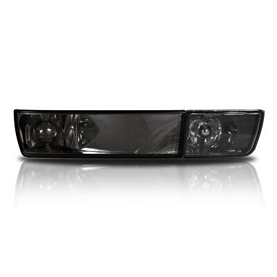 For VW Golf 3 2x clear glass front indicator fog lights black smoke L + R