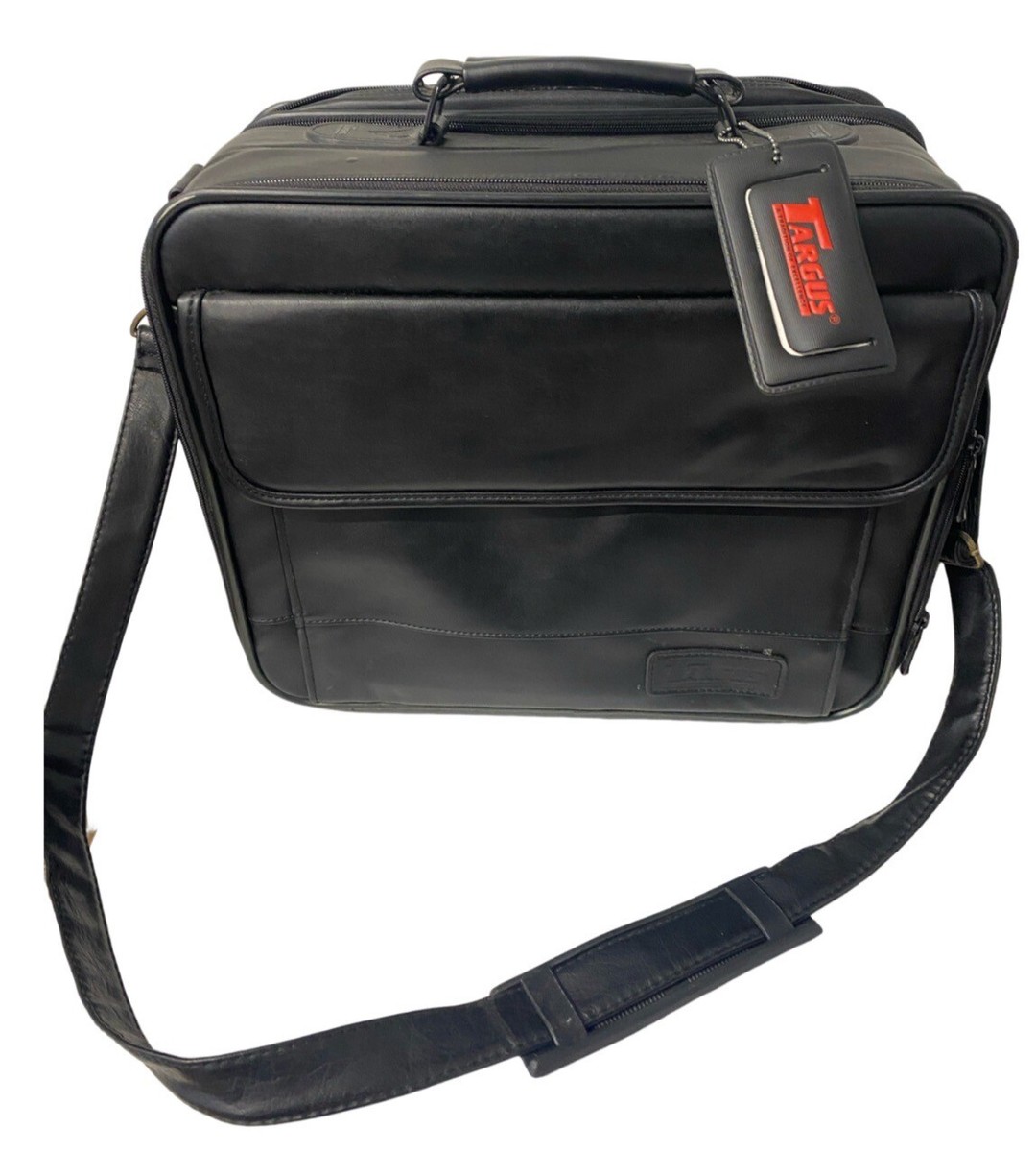 Targus Leather Notebook Case Laptop Messenger Bag Briefcase Travel Carry On