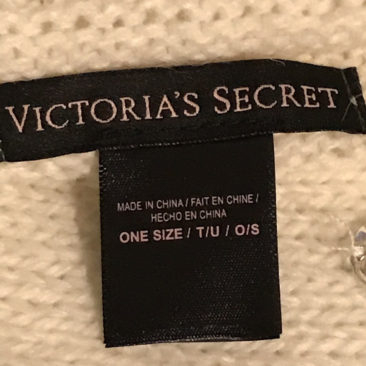 Victoria Secret Jeweled Beanie And Scarf Neck Warmer Set 