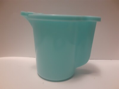 Vtg Turquoise Tupperware Lidded Jug