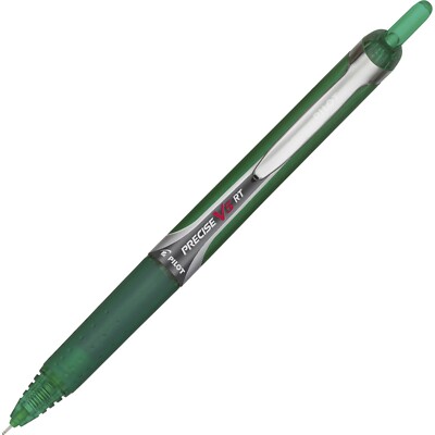 26065 Pilot Precise V5 RT Rollingball Pen, Ex Fine 0.5mm, Green, Pack of 4