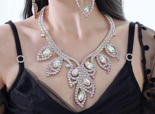 New Luxury Belly Dance Latin Dance Wedding Diamond Rhinestones Necklace