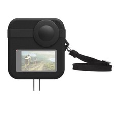 PULUZ Silicone Protective Case Black for GoPro Max W Dual Lens Caps Case Body