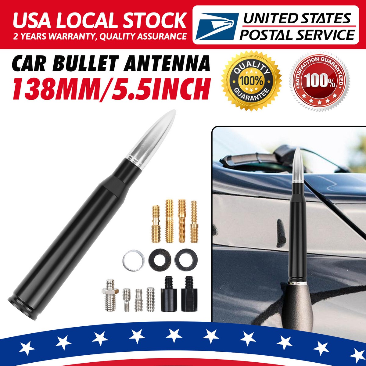 Bullet Antena 50 Cal Bullet Antenna For Chevy & GMC Trucks - Solid ...
