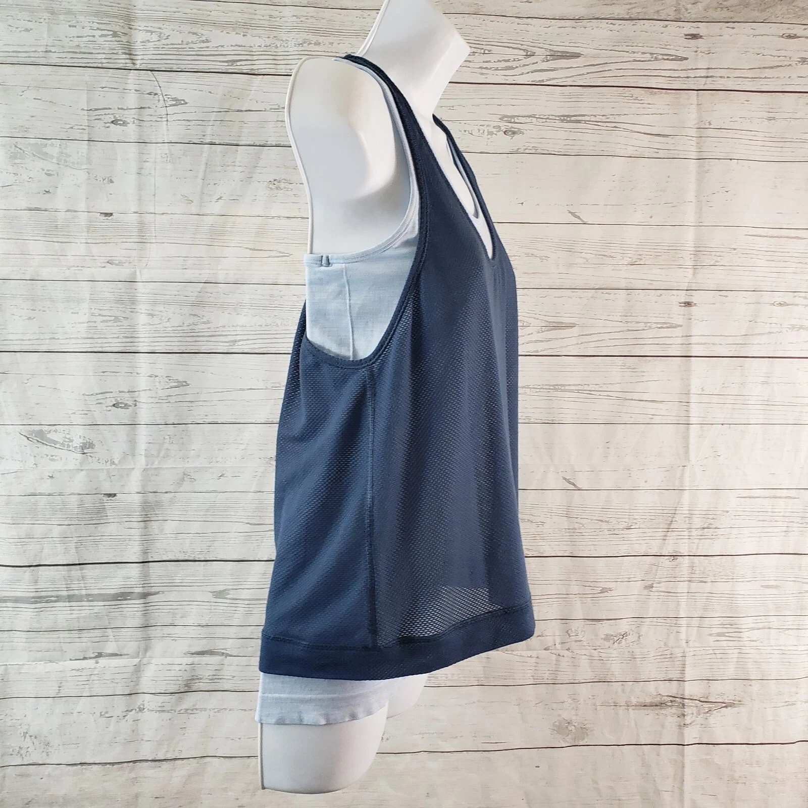 sweaty-betty layered scoop neck tank-top