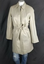 Express World Brand Metallic Gold Leather Jacket Coat W/zipper Jr. Size 9/1 0