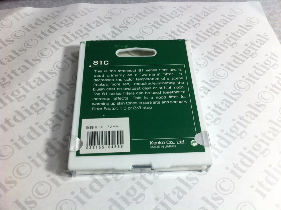 Genuine Kenko 72mm Warming 81C 81-C 81 C Orange Glass Lens Filter 72 mm Japan  - Image 3 of 3