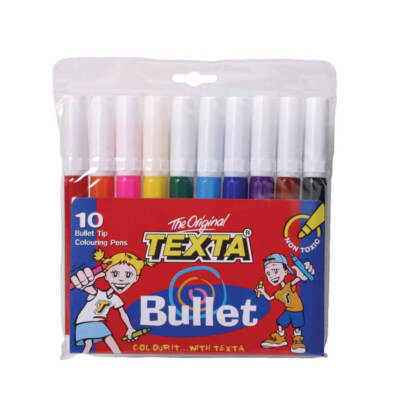 Texta Fibre Tip Quick Drying Ink Non Toxic Project Bullet Tip Marker ...