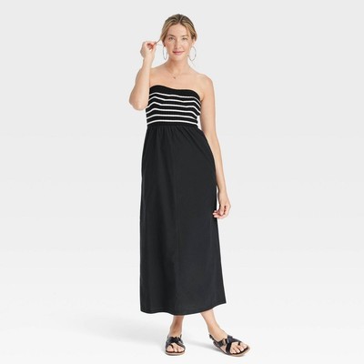 Universal Thread Women's Strapless Bandeau Midi Sweater Slip Dress