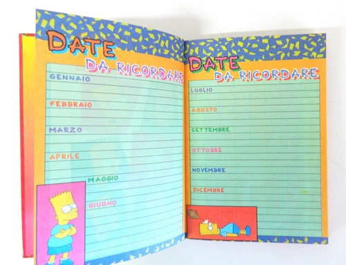 DIARIO The Simpsons Bart ANNI '90 Decorline COLLEZIONE VINTAGE PICCOLO PA142 - Picture 6 of 12