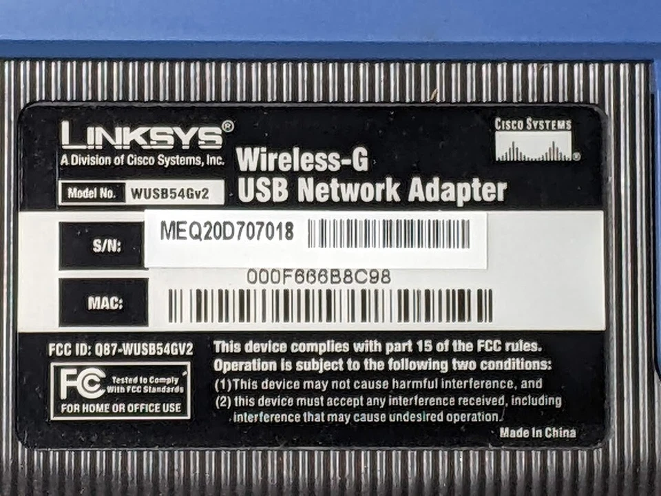 Linksys Wireless-G USB Network Adapter WUSB54G with Cable - Image 3 of 4