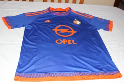 T-Shirt Des Feyenoord Marke Adidas Größe M 52X72 Werbung Opel Nr. 12 Cardhu
