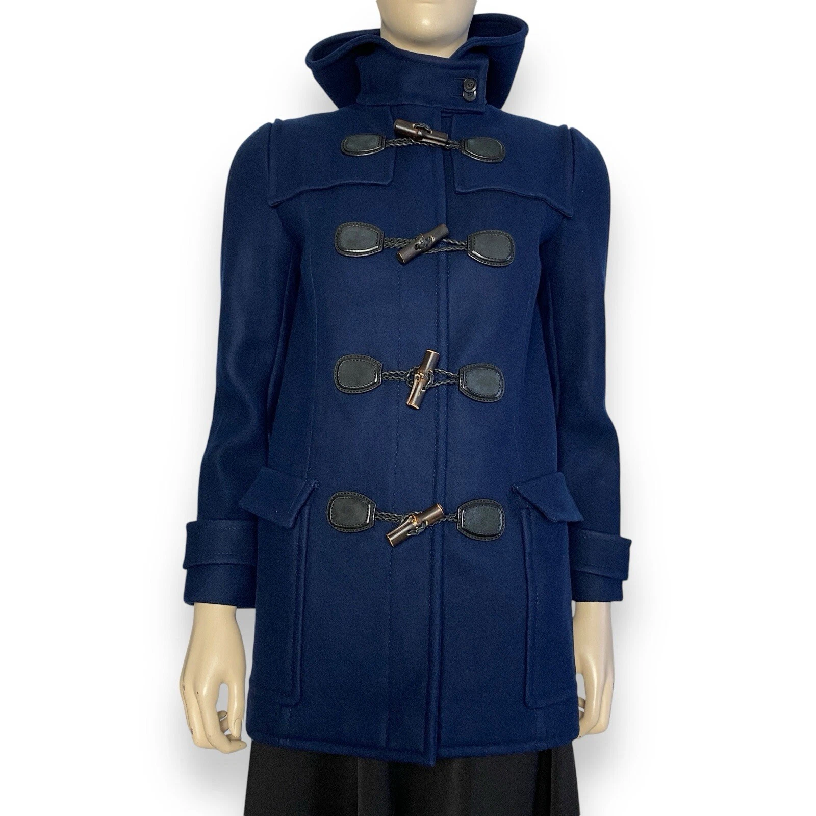 GUCCI Cappotto lana blu scuro CUCCI taglia 38 XS
