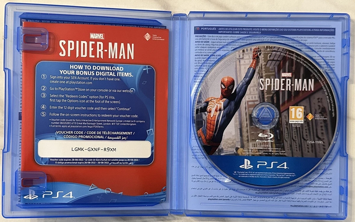 Marvel Spider Man Game of the Year Edition PS4 USED NO DLC 711719958703