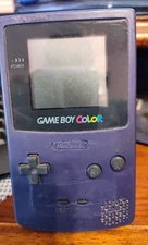 Nintendo Game Boy Color Grape Handheld System - READ DESC with Asteroids Game