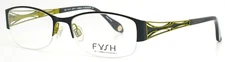 FYSH 3495 642 Olive Womens Rectangle Half Rim Eyeglasses 53-17-135 B:32