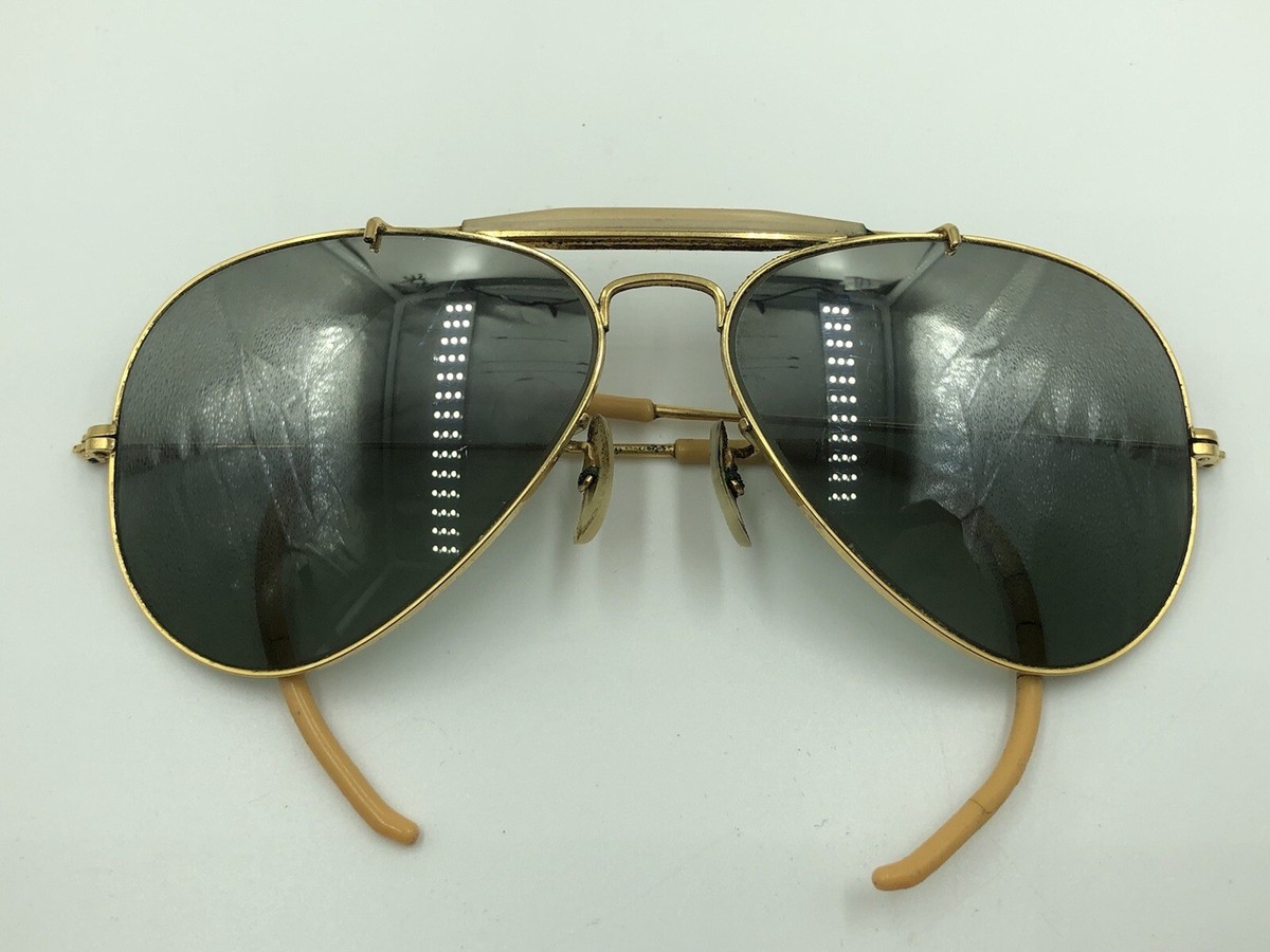小物 Ray Ban BAUSCH&LOMB Made In Usa Vintage Bausch & Lomb Ray Ban Outdoorsman Gold Sunglasses