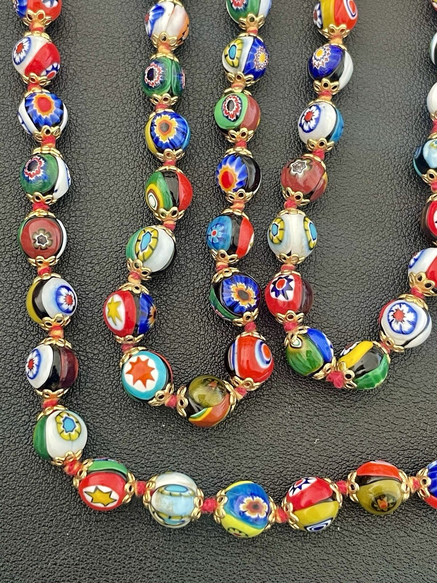 Murano Glass Beads Necklace 33.5 Murano Glass Beads Necklace 33.5