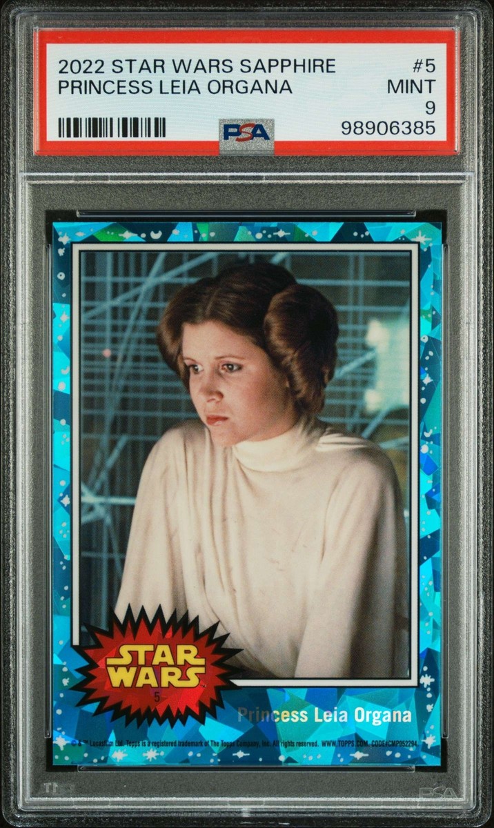 STAR WARS #05 プリンセス・レイア 2022 Topps Star Wars Sapphire #5 Princess Leia Organa PSA 9