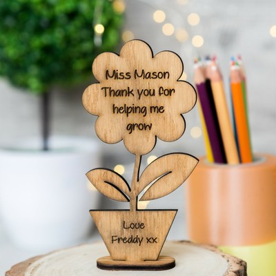 nursery teacher leaving present