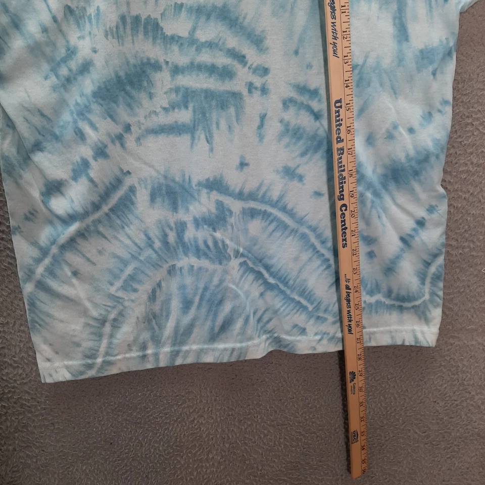 Camisa De Colección Newport News Para Mujer Mediana Azul Blanco Tie Dye Floral Años 90 Y2K Foto 4 de 4