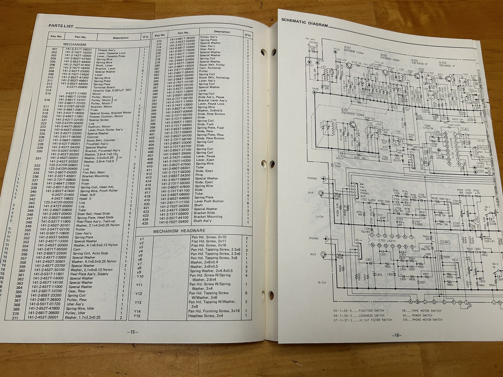 SANYO JXT 6440 Stereo System Turntable Service Manual OEM Vintage Repair Diagram