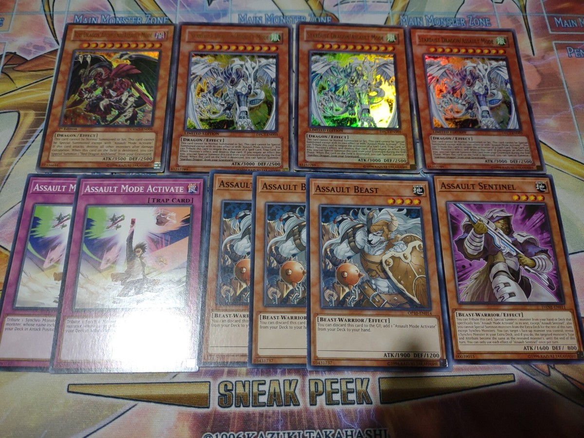 YuGiOh Card Assault Mode Activate Deck core Stardust Dragon Red dragon  Archfiend