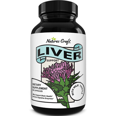 Liver Cleanse Detox & Repair 60 Capsules - Herbal Liver Support Milk Thistle