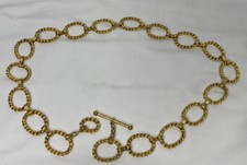 Womens Gold Metal Belt Adjustable Statement Fashion Waist