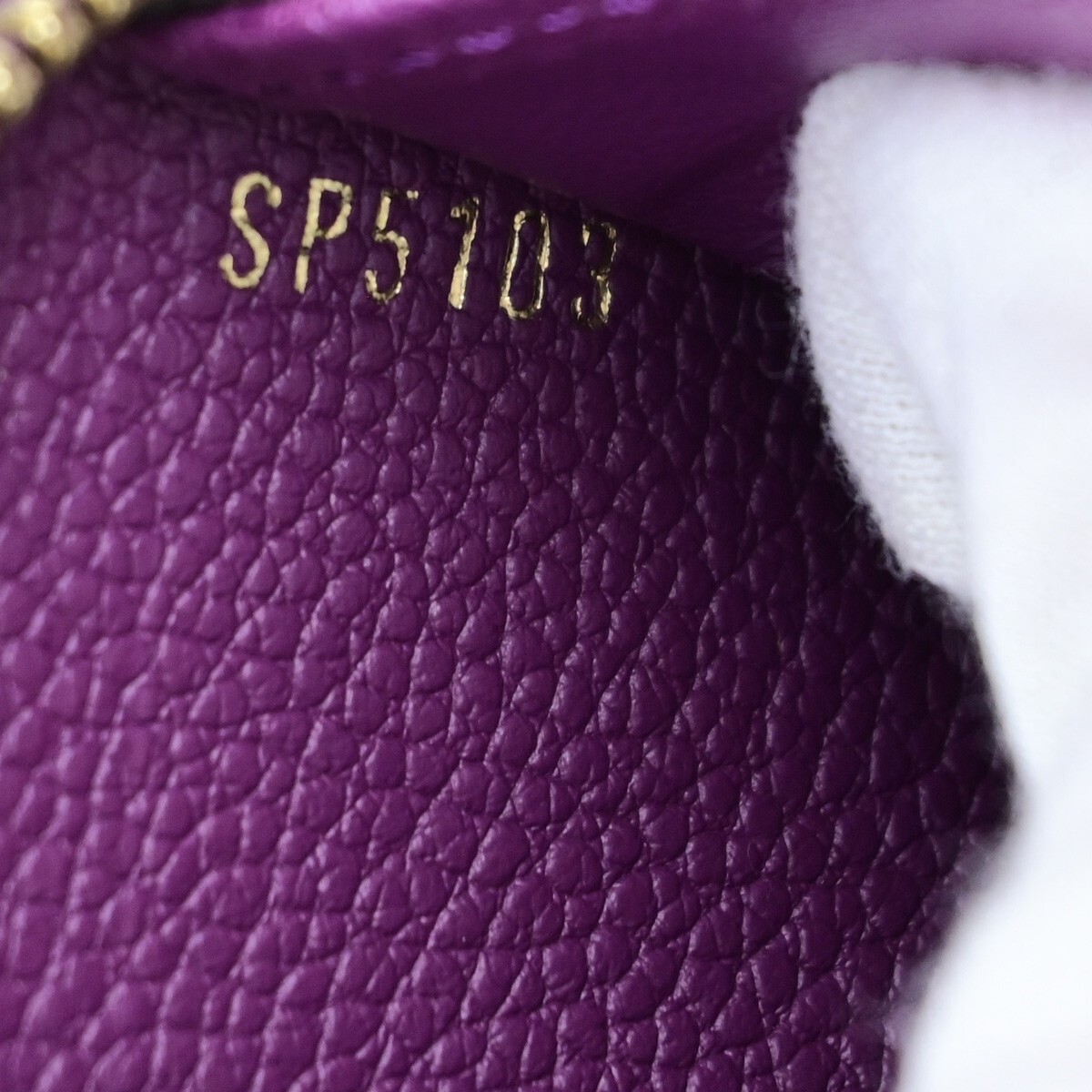LOUIS VUITTON Zippy Wallet Monogram Empreinte Leather Purple