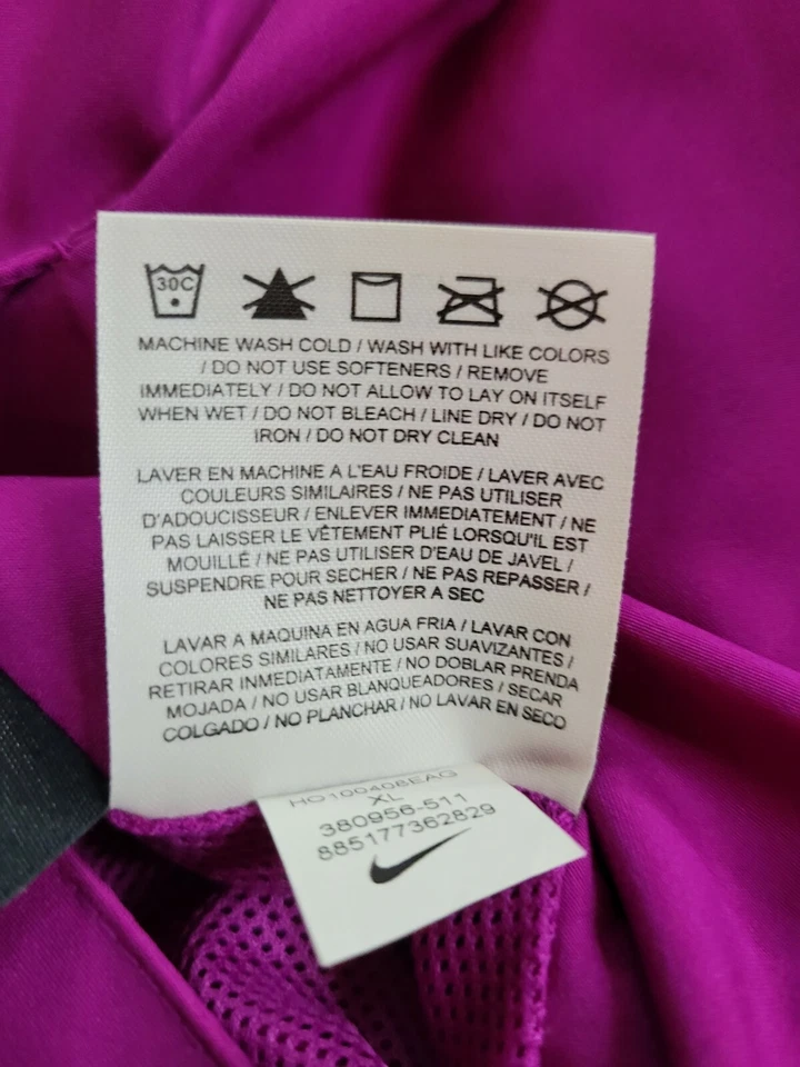 Nike Women Jacket XL Purple Dri Fit Reversible Spell Out Extra Large EUC - Image 4 of 4