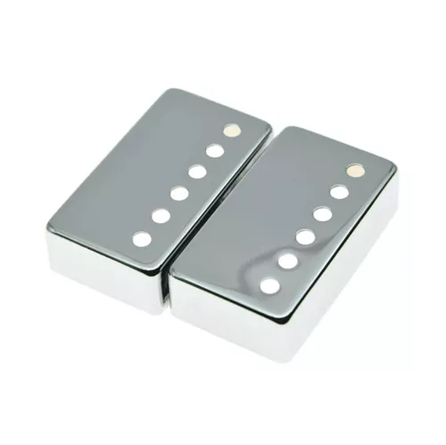 2 Brass Pickup Humbucker Covers Chrome 52 50 49.2mm For Epiphone Gibson Les Paul