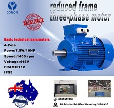 7.5kw/10HP 1400 rpm 28mm shaft Electric motor three phase reduced Frame 112