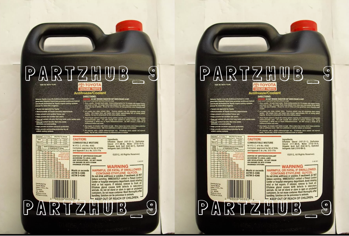 3 Gallon Genuine Toyota Long Life Engine Coolant Antifreeze for