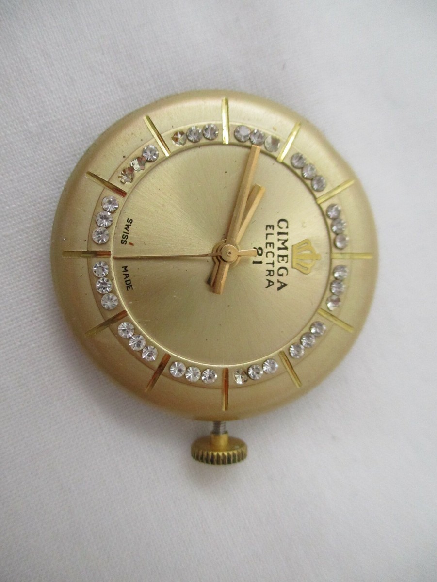 Cimega Electra Wind Up Vintage Watch Gold Toned 21 Jewels FOR PARTS