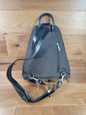 Baggallini Women Metro Black Backpack Convertible Crossbody