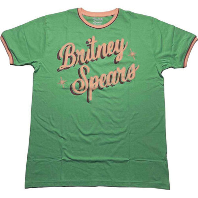 Britney Spears - Retro Text T-Shirt Green