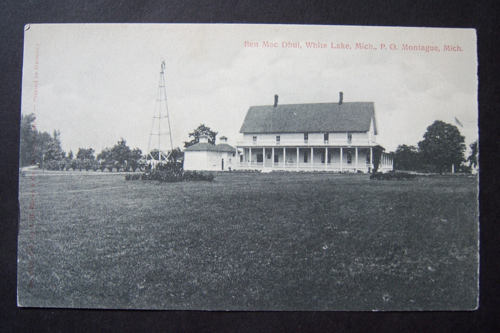 BEN MAC DHUI, White Lake, Montague, MI postcard JOHN ALEX. DOWIE, circa 1910 eBay
