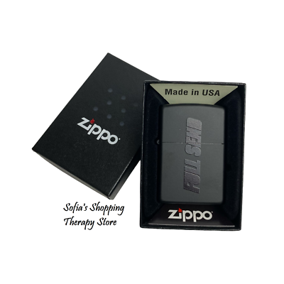 Zippo Lighter FULL SEND by NELKBOYS Matte Black Pocket Lighter