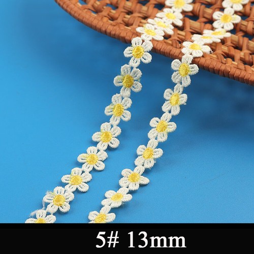 13/15/25mm Guipure Embroidered Daisy Flower Lace Trim Sewing and Embellishment - Picture 16 of 63
